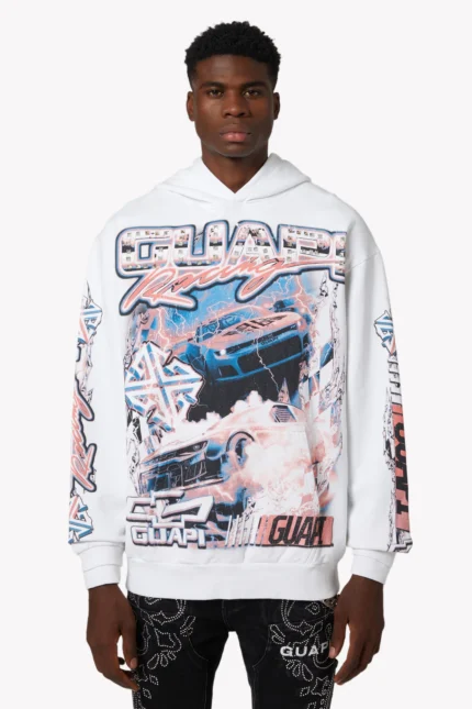 White Nitro Drift Hoodie V1